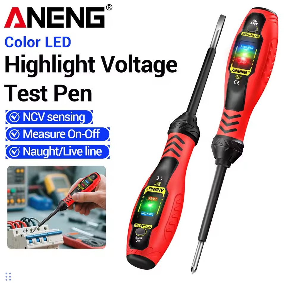 

ANENG Obeng Tespen Tester Pen Highlight Voltage With 3 Indicator - B18 -RKA14