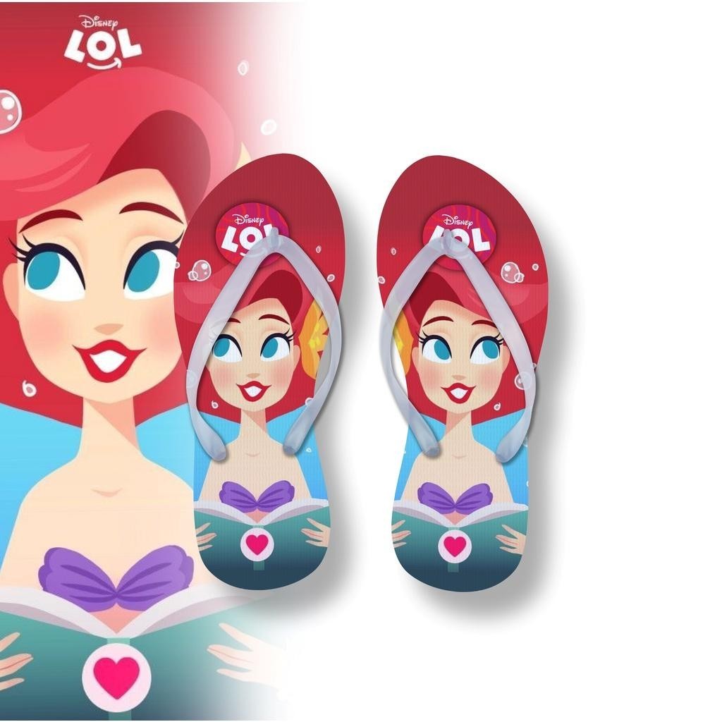 Sandal Jepit Lucu Wanita Dewasa Putri Duyung Mermaid Disney