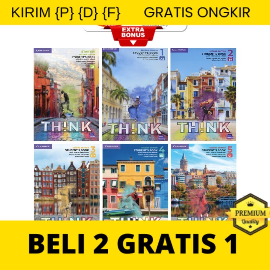 

{P} {D} {F} Cambridge Think British English w/ E-book 2nd Edition | Buku SMP