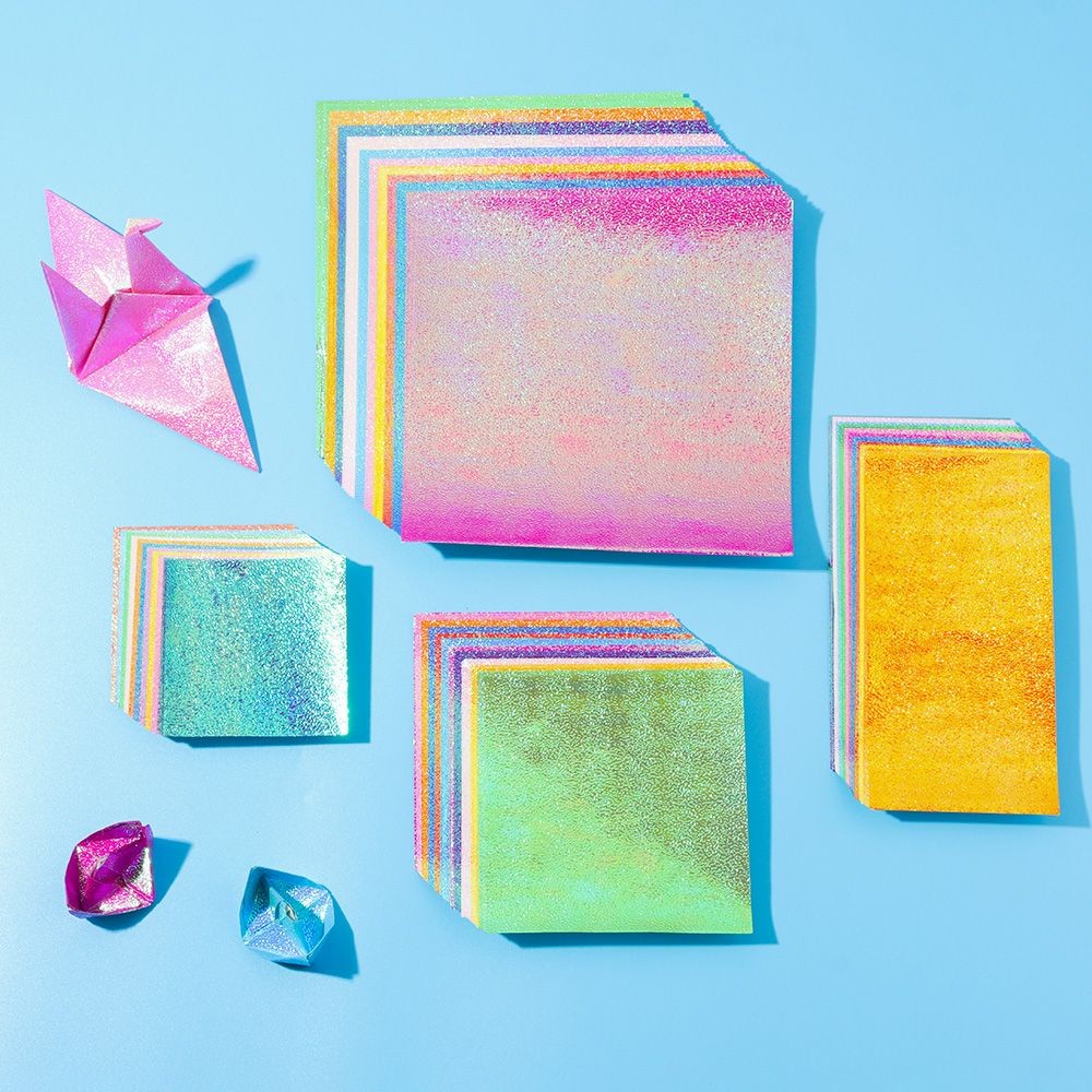 

50 Sheets Glittering Origami Paper Square Folding Papers Single-sided Mixed Color Scrapbooking Decor Handmade Material