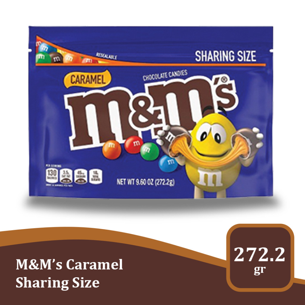 

M&M’s Caramel Sharing Size 272.2gr – Permen Cokelat Isi Karamel Import USA