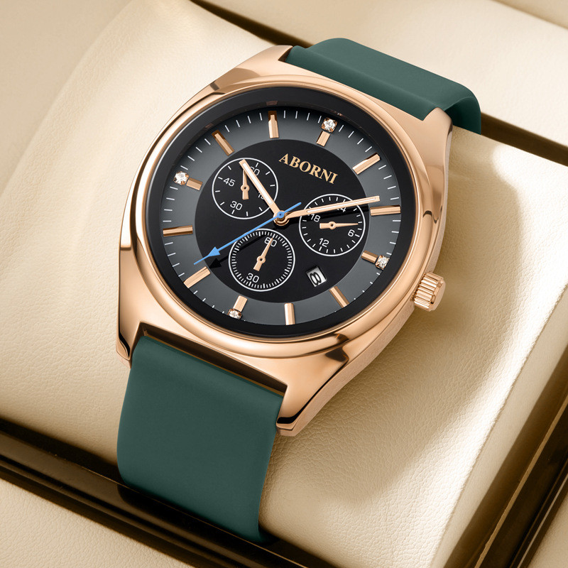 

Jam Tangan Wanita Alponi Live Hot Fashion Tahan Air Tali Silikon Kalender Jam Kuarsa untuk Wanita