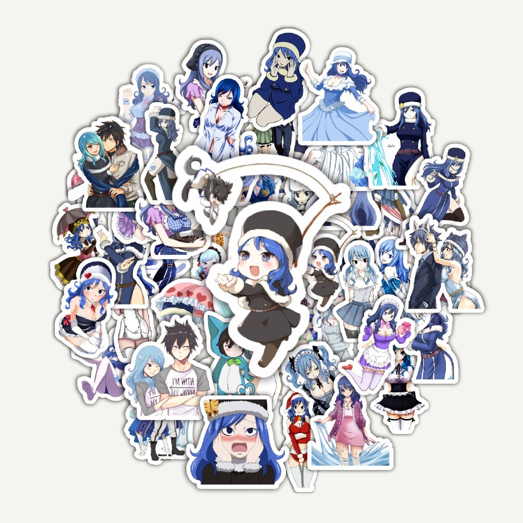 

Sticker Pack Stiker Anime Series Fairy Tail Karakter Juvia Lockser | Sticker TUMBLR | Stiker LAPTOP KOPER HELM