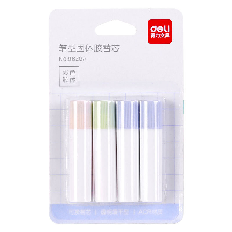 

4Pcs Color Glue Stick for Core Set School and Office Supplies Solid Glue Strong Adhesive Solid Glue Stick Children's Solid Glue
