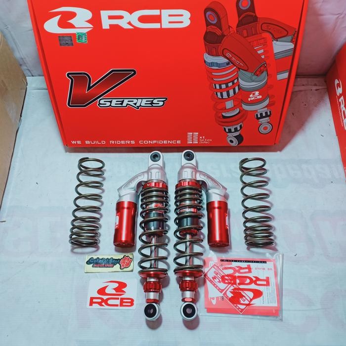 PROMO Shock Tabung RCB V SERIES Klik 335MM Rx King Tiger Shogun Revo Supra - Abu-abu, 335MM