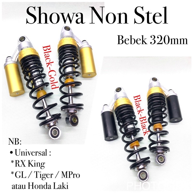Shock Showa SO-14 Non Stel Classic Bebek 320mm Tabung Shockbreaker Tabung Atas Black 320mm Anting Bu