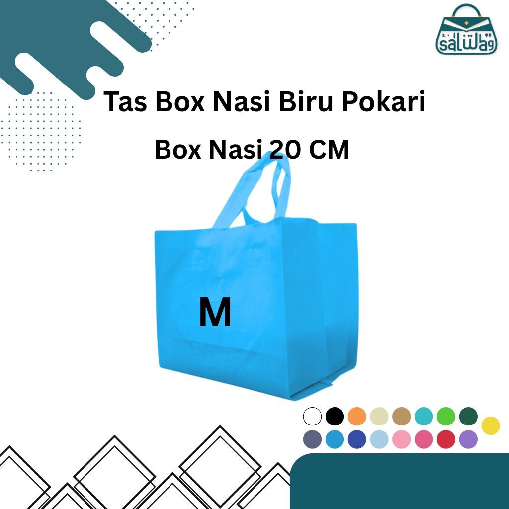 Tas hajatan bahan kain spunbond ukuran box 20 tas hajatan/tas besek/ tas nasi kotak