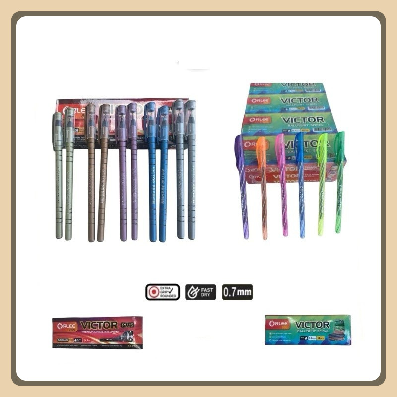 

KBU Pulpen ulir 888 / Polos 899 Pena Spiral ballpoint Lilin Tinta Hitam Harga 1 Box 12 Pcs