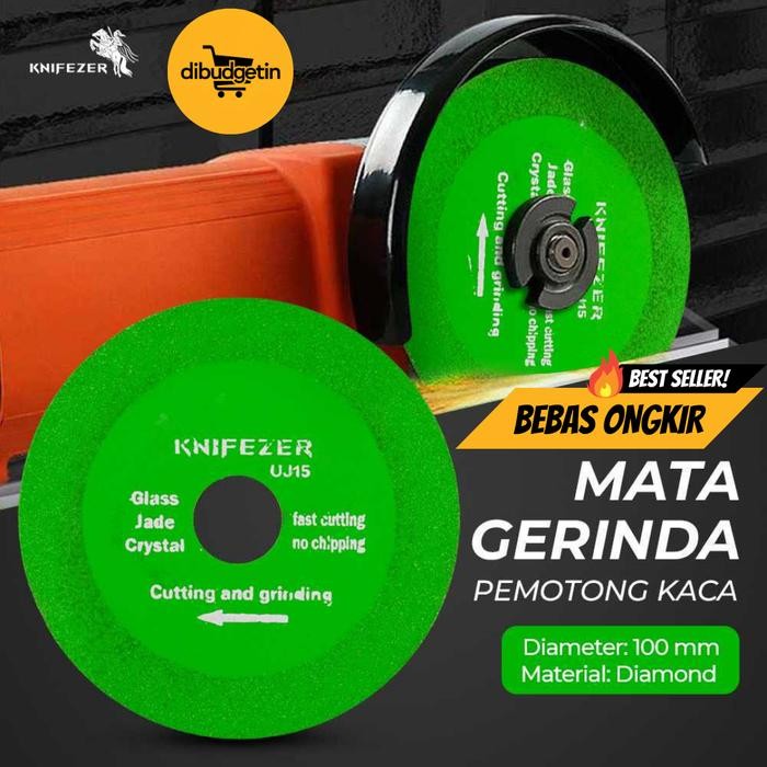 

KNIFEZER Mata Gerinda Cakram Pemotong Kaca Diamond Cutting Disk 100mm - UJ15