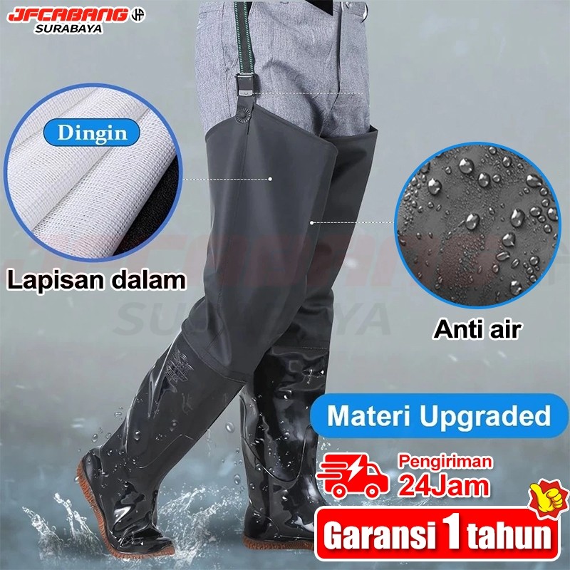 DESY.RATNA Sepatu Boot Sawah/ Karet Anti Keong Sawah Petani Panjang Sampai Paha Lapis Ganda Lembut/P