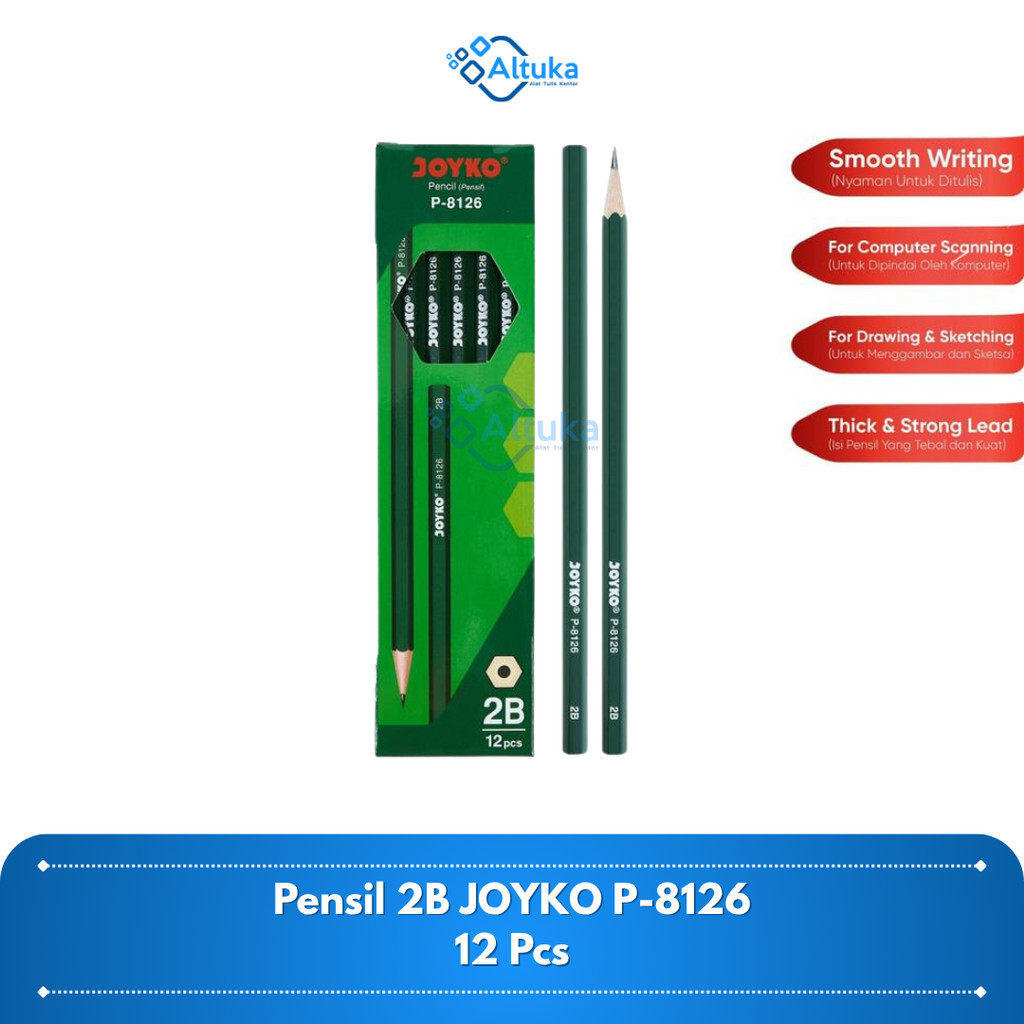 

(12pcs) Pensil 2B Joyko TIPE P-8126