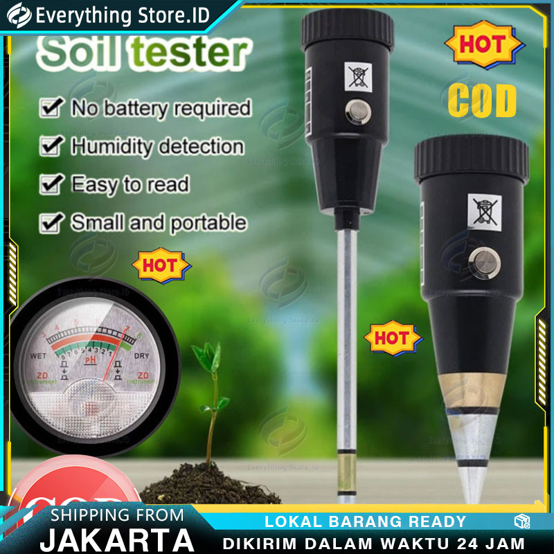 COD Alat Penggukur Tanah 2 In 1 Pen Type PH Meter Soil Analyzer Tester Meter Alat Ukur PH Tanah