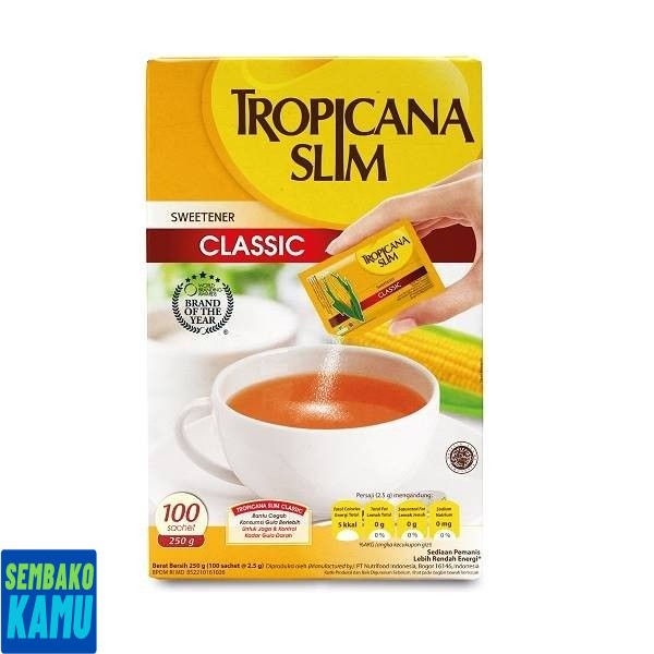 

Tropicana Slim Sweetener 100 Sachet x 2.5 gr