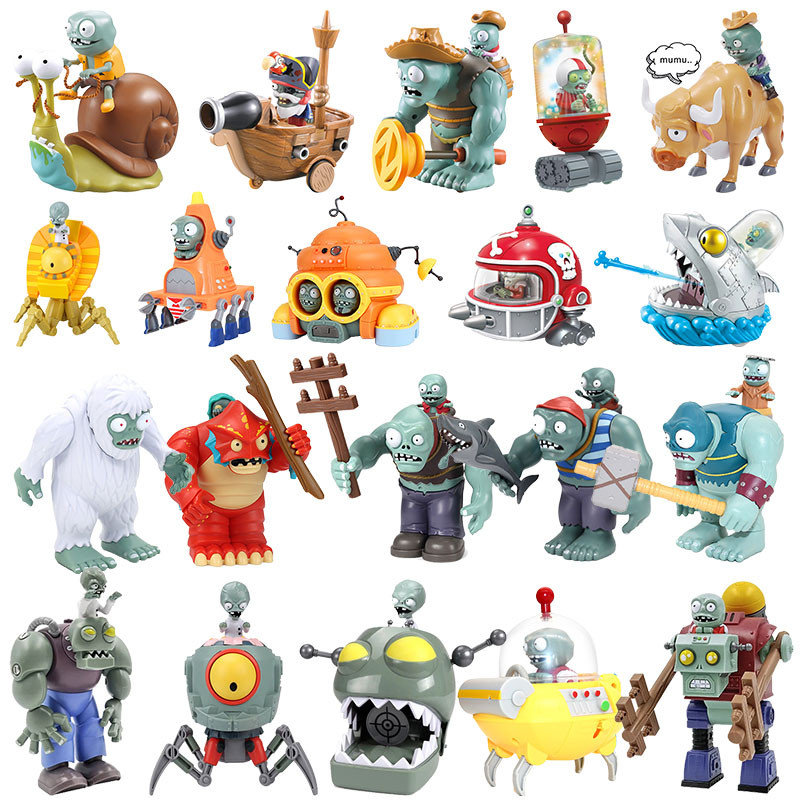 Zombie vs Plants Figures Toys Potato Mine Sunflower Conehead Bucket Shark Pirate Robot Zombie Dolls 