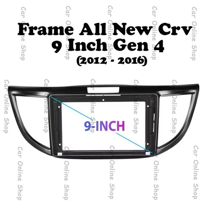 

Frame Headunit All New CRV 2012 - 2016 + Pinggiran Ac Android 9 inch Untuk Mobil Honda PNP Frame CRV 9in 2013 2014 2015 Gen 4