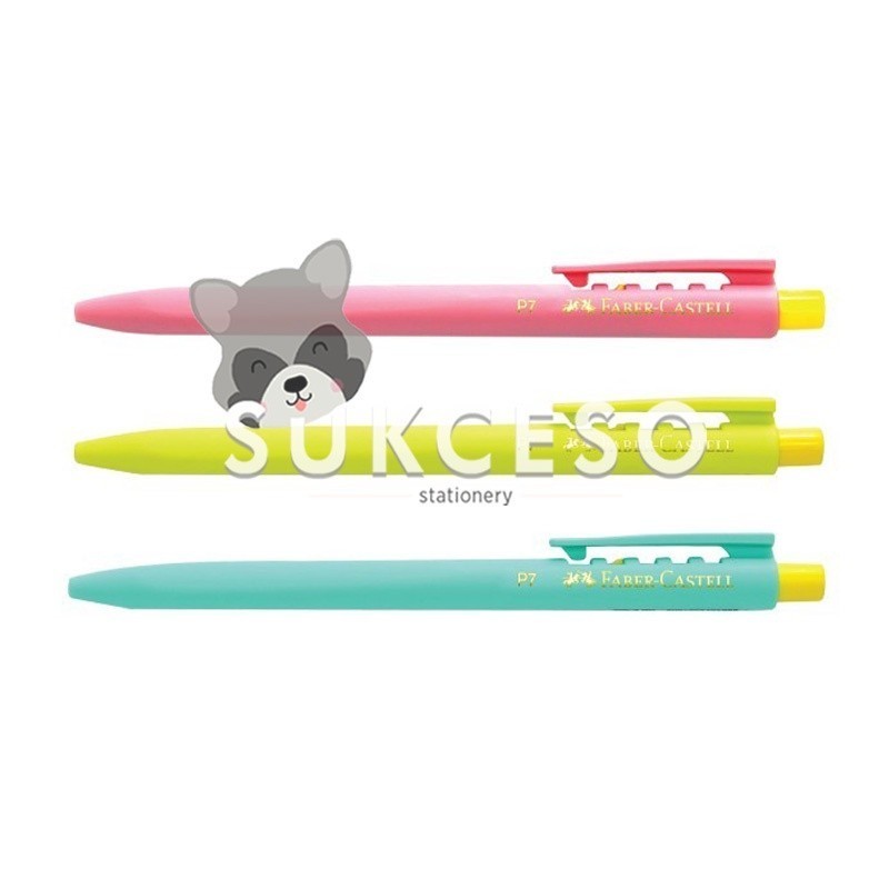 

Faber Castell Pulpen Ballpoint P7 Pastel 0.7 mm Black