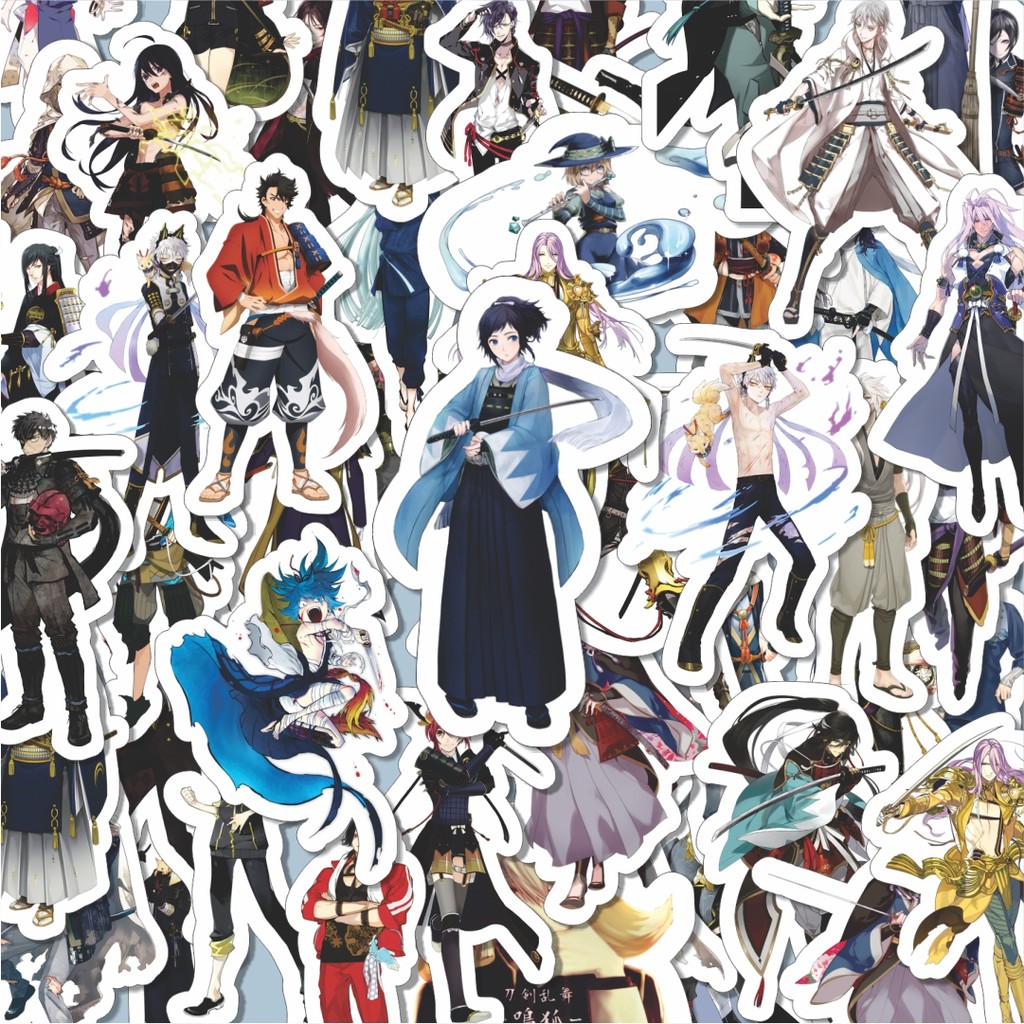 

100PCS Lucu Stiker Game Series Touken Ranbu Karakter V2 Stiker Aesthetic Stiker Anti Air Stikers Berperekat Waterproof sticker decal buat Motor Helm Buku Journal Koper Casing HP Laptop Botol Minum Hadiah anak