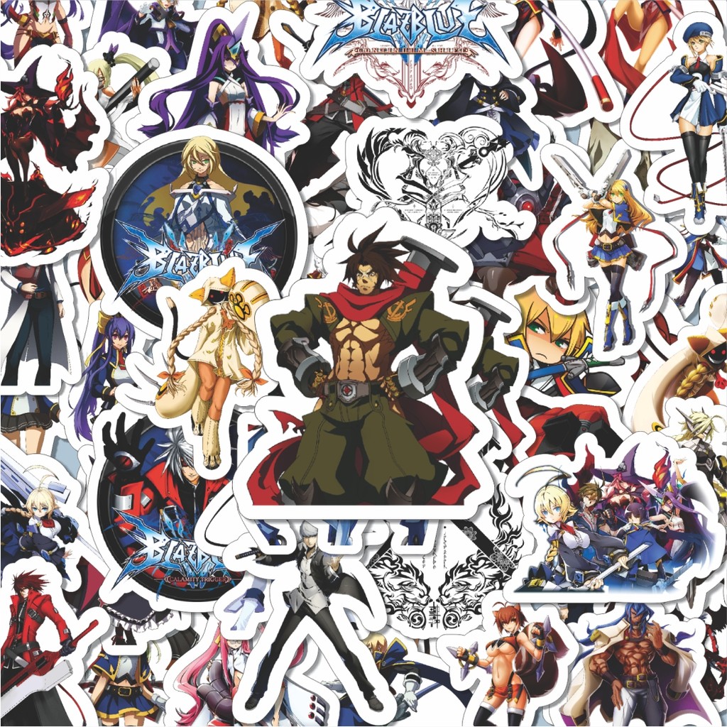 

100PCS Lucu Stiker Game Series Blaz Blue Karakter Mix 9 Stiker Aesthetic Stiker Anti Air Stikers Berperekat Waterproof sticker decal buat Motor Helm Buku Journal Koper Casing HP Laptop Botol Minum Hadiah anak