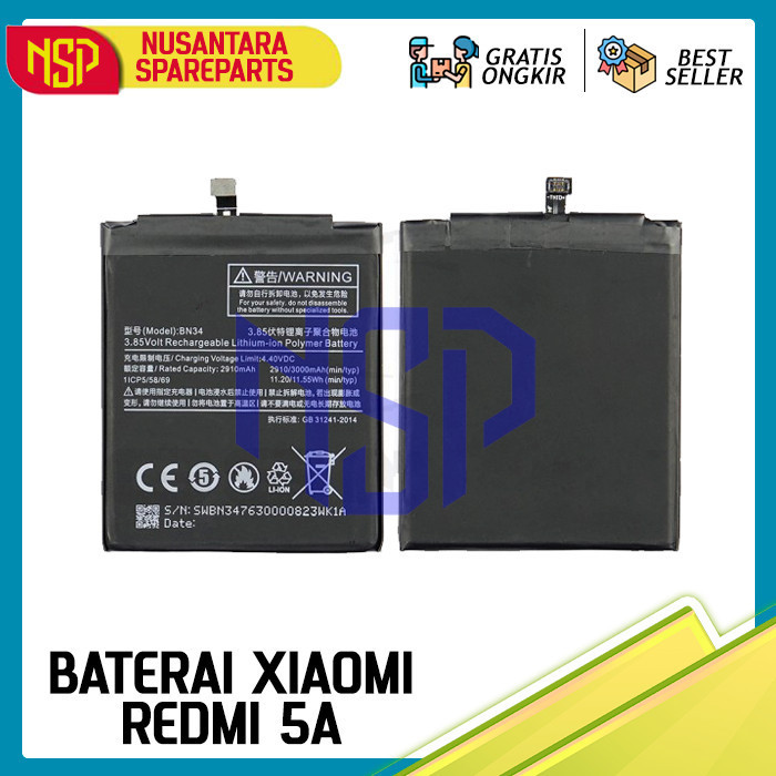 BATERAI XIAOMI REDMI 5A ORIGINAL