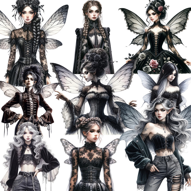 

20Pcs/Pack Vintage Gothic Tale Girl Sticker DIY Craft Scrapbooking Album Junk Journal Decorative Stickers