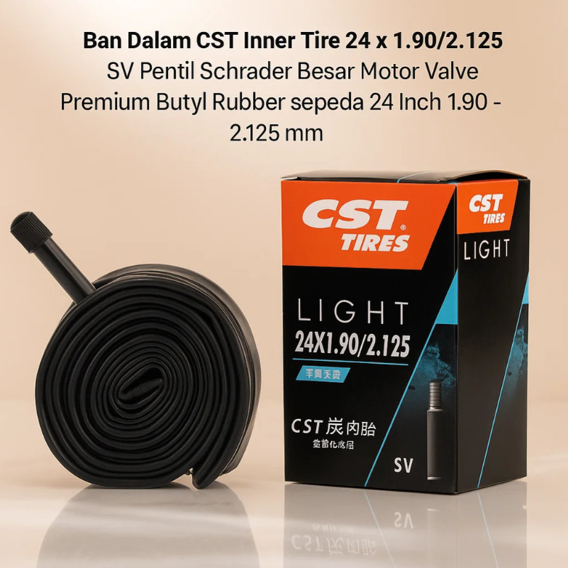 Ban Dalam CST 24 x 1.90 2.125 SV Pentil Schrader Besar Motor Valve Premium Butyl Rubber Inner Tube S