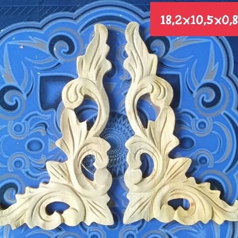 ornamen ukir mebel kayu sudut siku PGR I