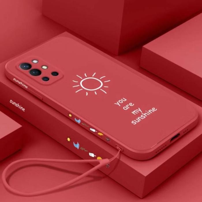 OPPO A54 SOFT CASE TALI MOTIF SUNSHINE SILIKON CASING HP - Merah