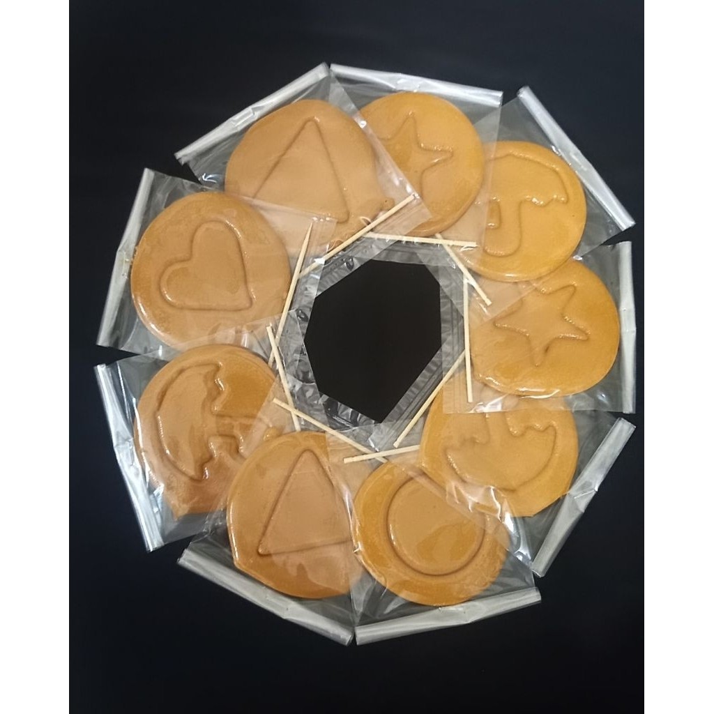 

paket permen dalgona squid game isi 50pcs