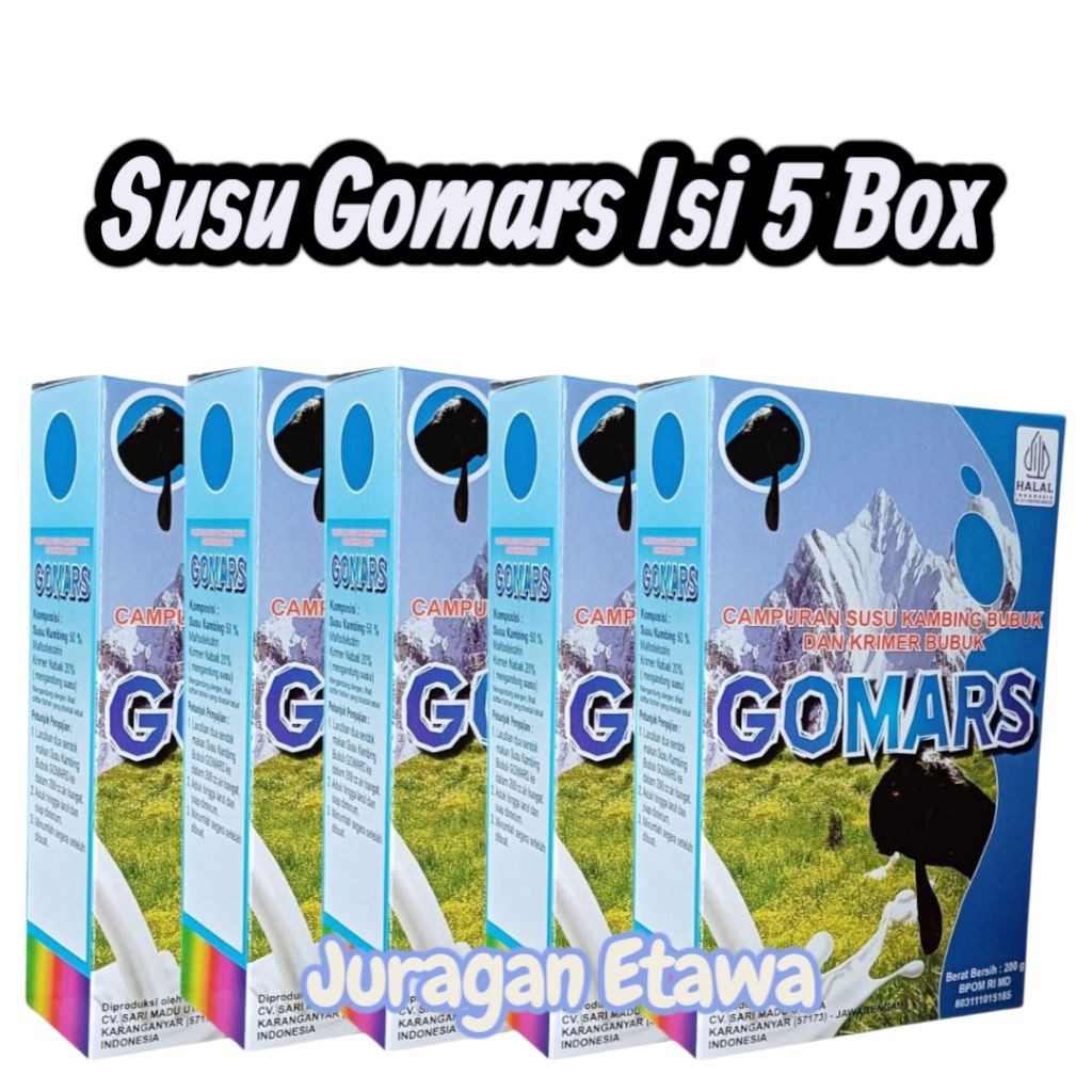 

Susu Kambing Etawa Bubuk Gomars 1 Kg(Isi 5 box)