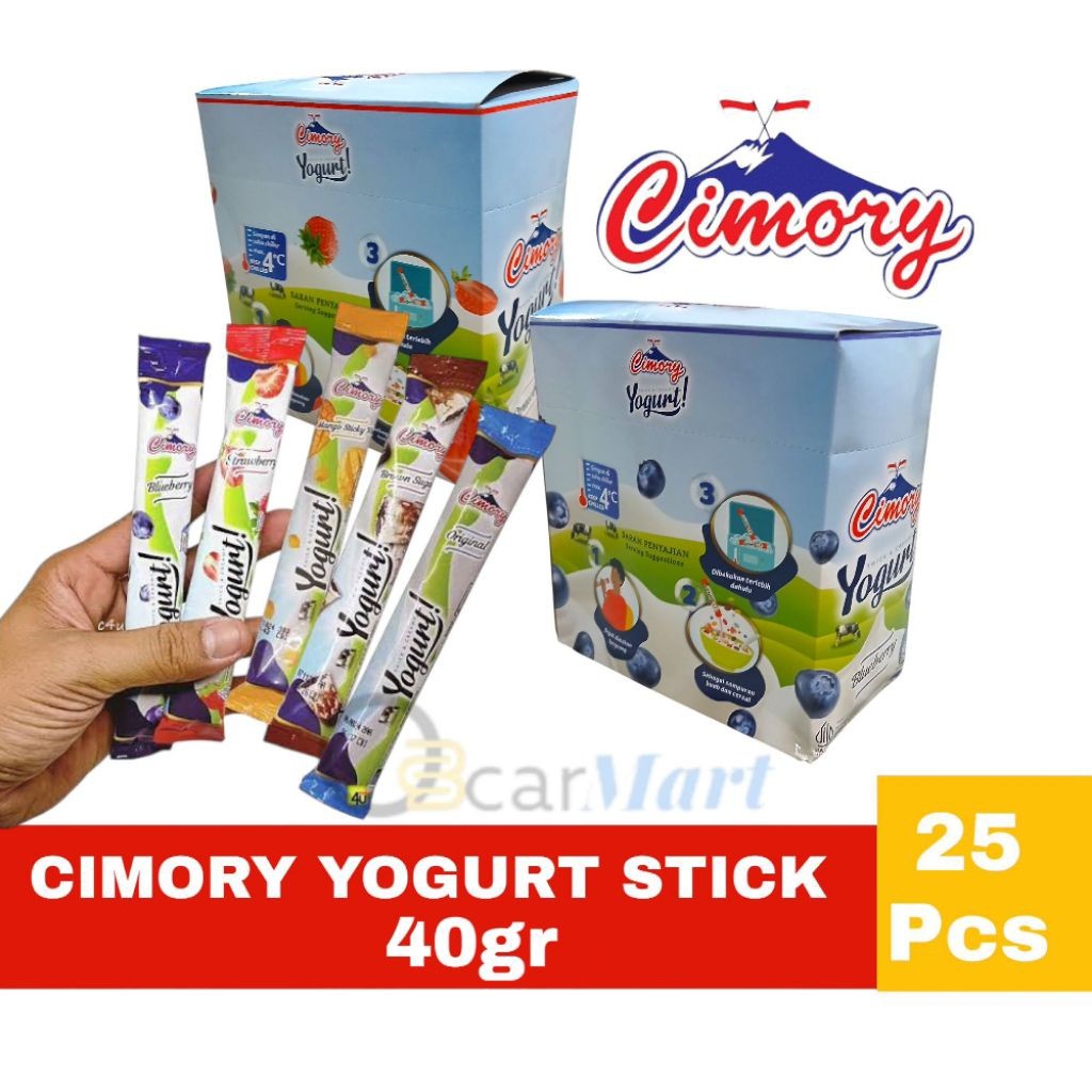 

YOGURT CIMORY STICK 1 Dus isi 25 pcs Stroberi Bluberi