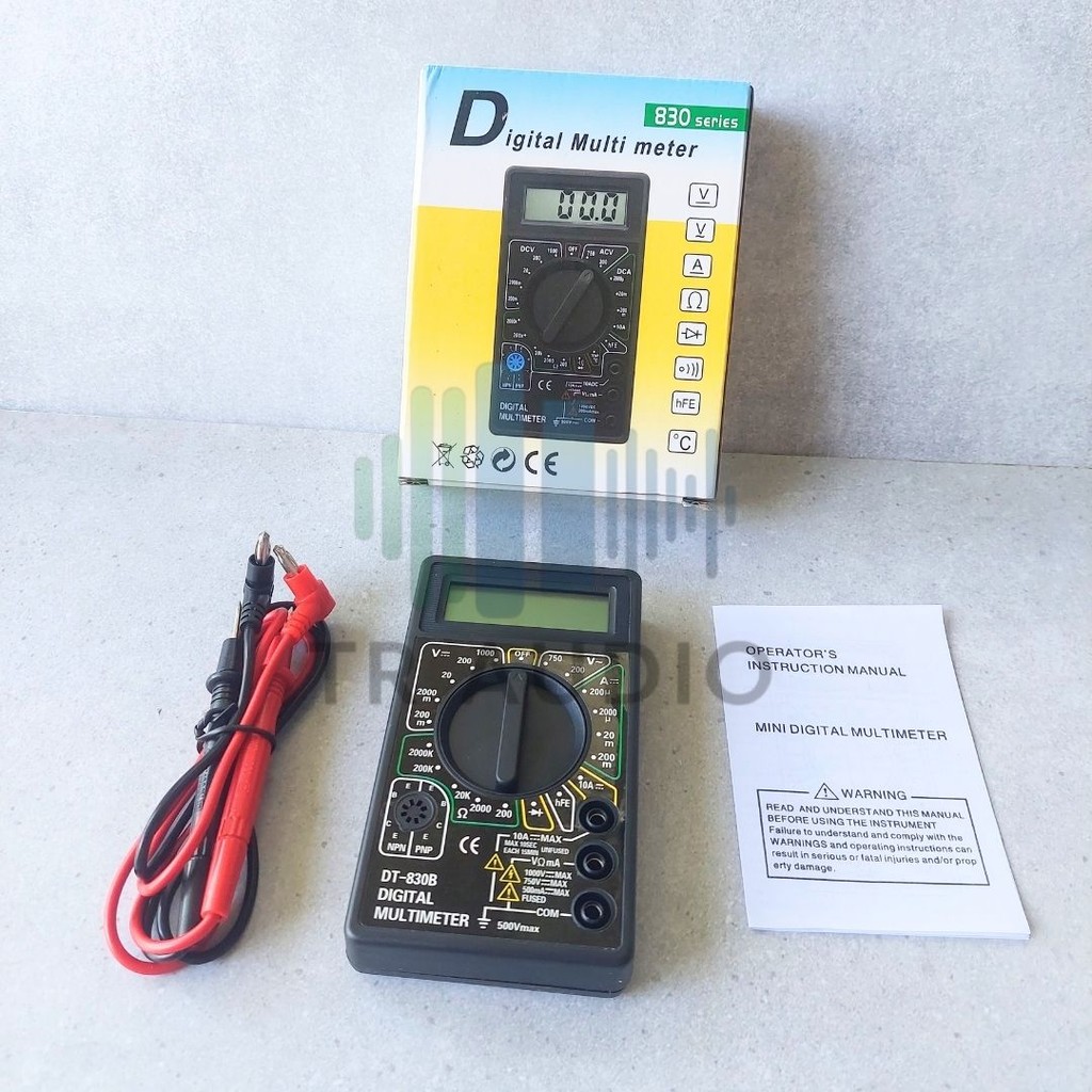 Multimeter Digital DT830 | Alat Ukur Listrik Elektronik Serbaguna