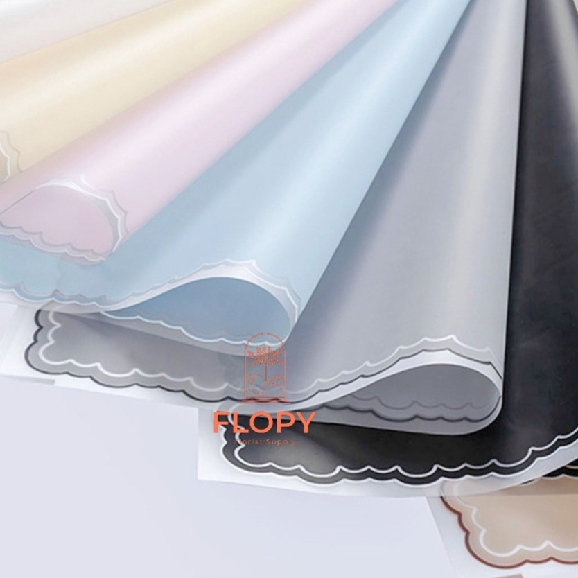 

[5 lembar] Cellophane List Renda Flower Wrap / kertas bunga / tissue bunga - FWBB