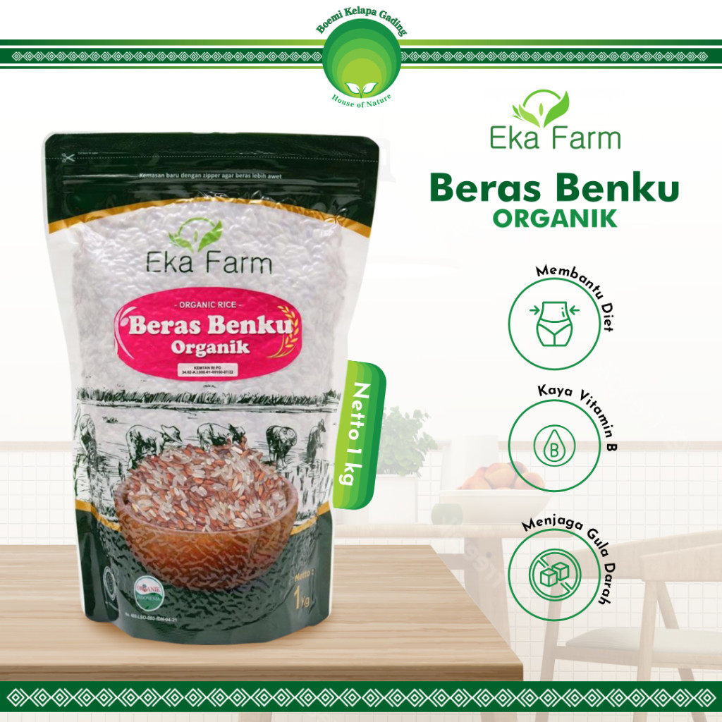 

Beras Organik Benku 1 Kg Makanan Diet Organic Rice Kaya Serat Rendah Gula Eka Farm