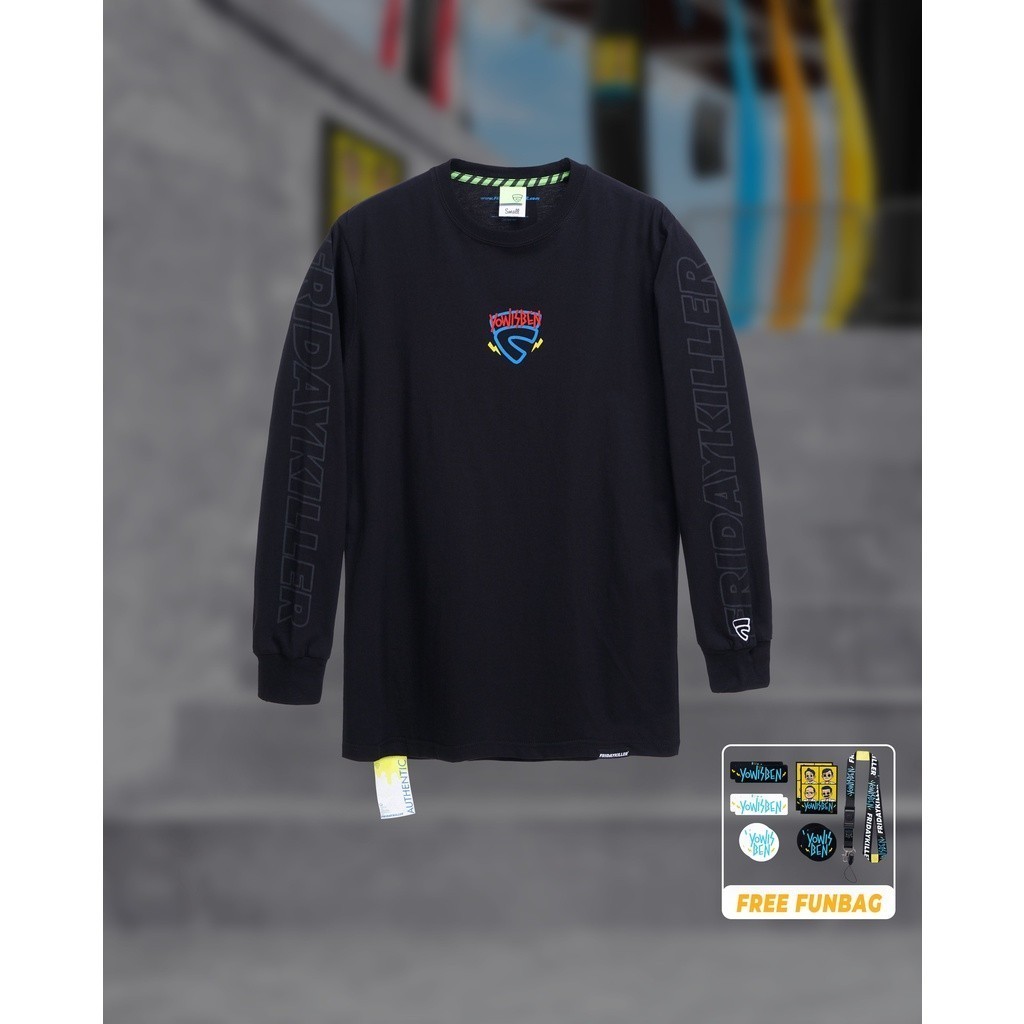 KAOS FRIDAY KILLER X YOWIS BEN | YWB BLACK LS