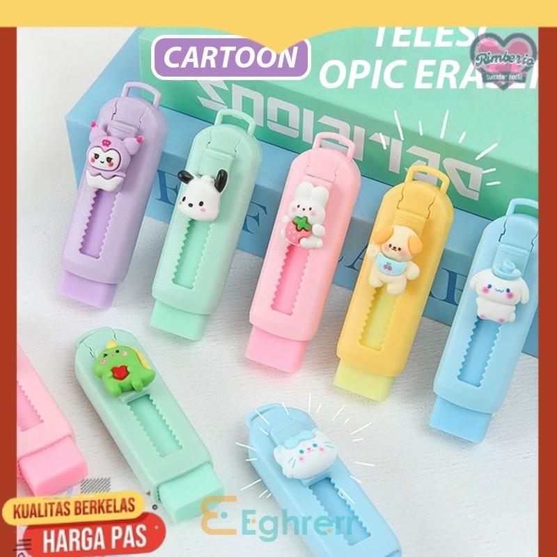 

Eghrerr Sanrio Sliding Eraser/Kartun Penghapus Mekanik/Lucu Hapusan Mekanik Warna Lucu Tidak Meninggalkan Serpihan 4B