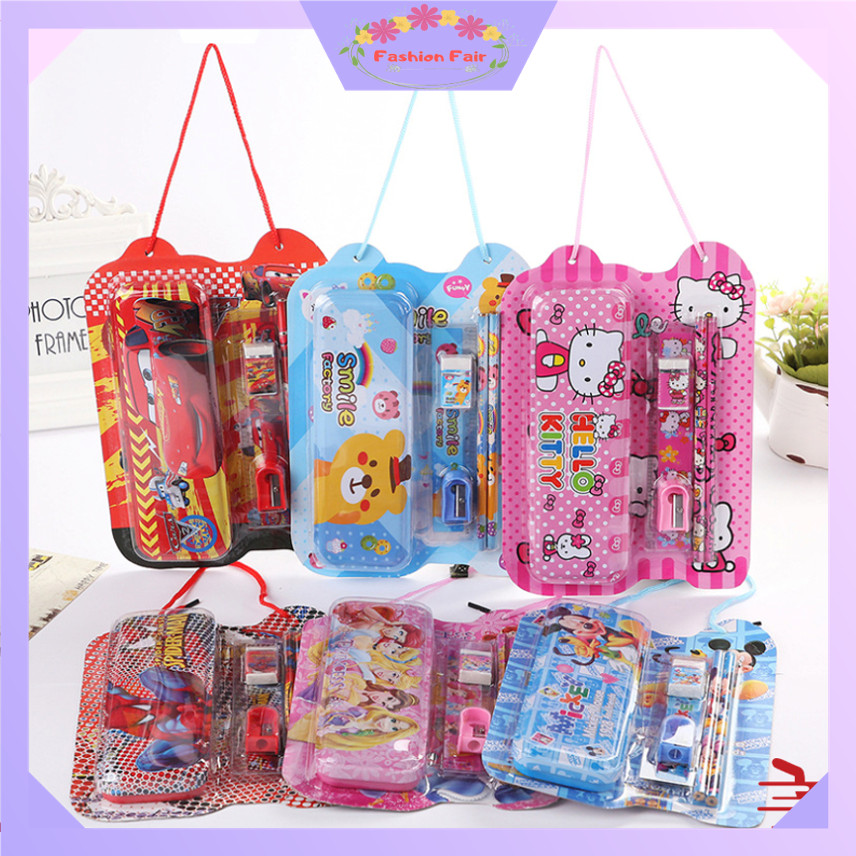

FASHION FAIR - S6139 Set Alat Tulis 6 in 1 / Stationery Set Souvenir Anak / Paket Alat Tulis Sekolah / Fancy Set Anak Motif Karakter Lucu