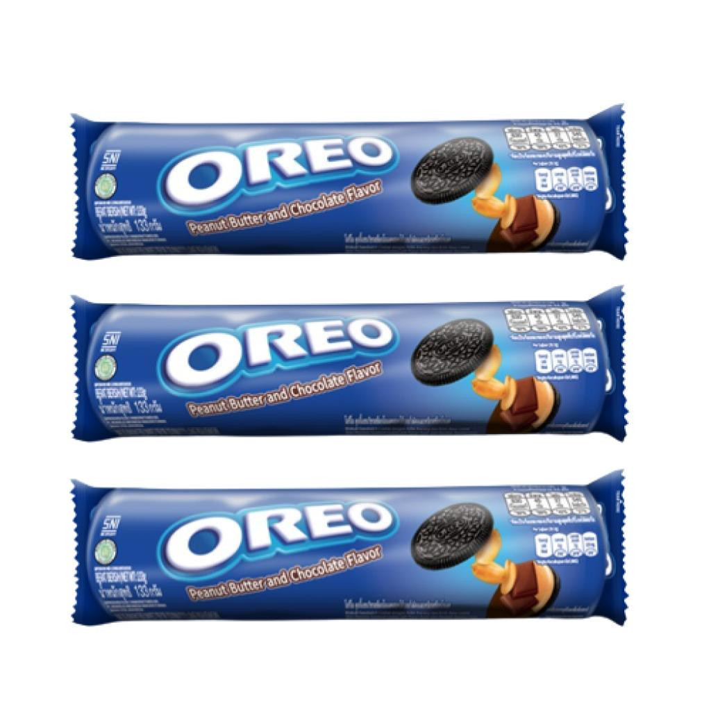 

Oreo Biskuit Peanut Butter & Choco Regular 119.6g Untuk Jajanan Anak Sekolah - triple pack