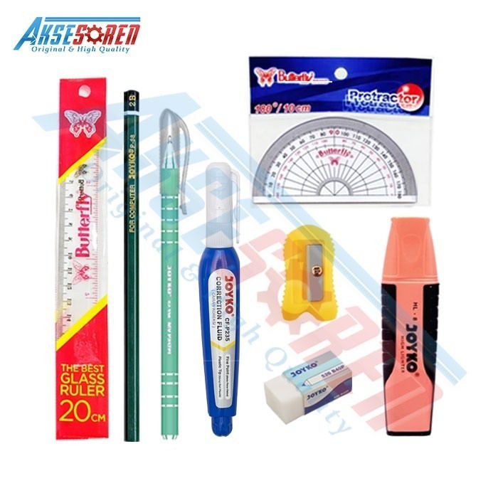

promo ✨ -Perlengkapan Paket Alat Tulis Ujian Sekolah Kampus Joyko 1 Set Campus - Campus 36+ATK