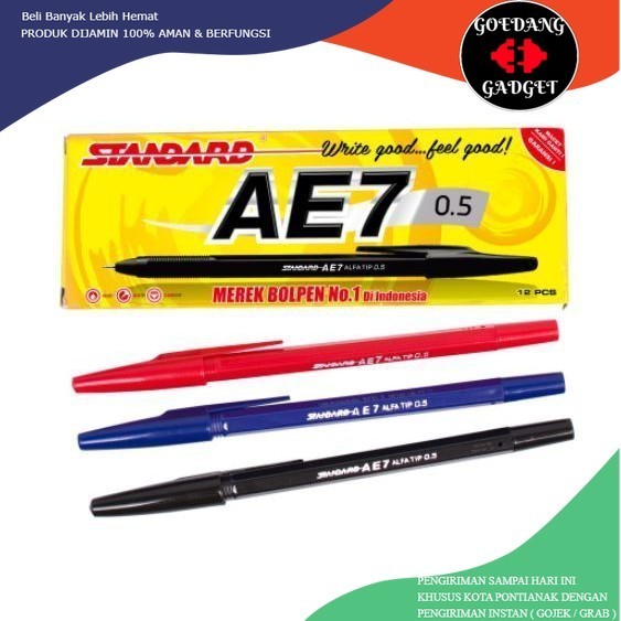 

(CEK PILIHAN WARNA) AE7 PULPEN STANDARD / PEN BOLPOIN STANDART AE-7 SATUAN BOLPIN STANDARD ORIGINAL
