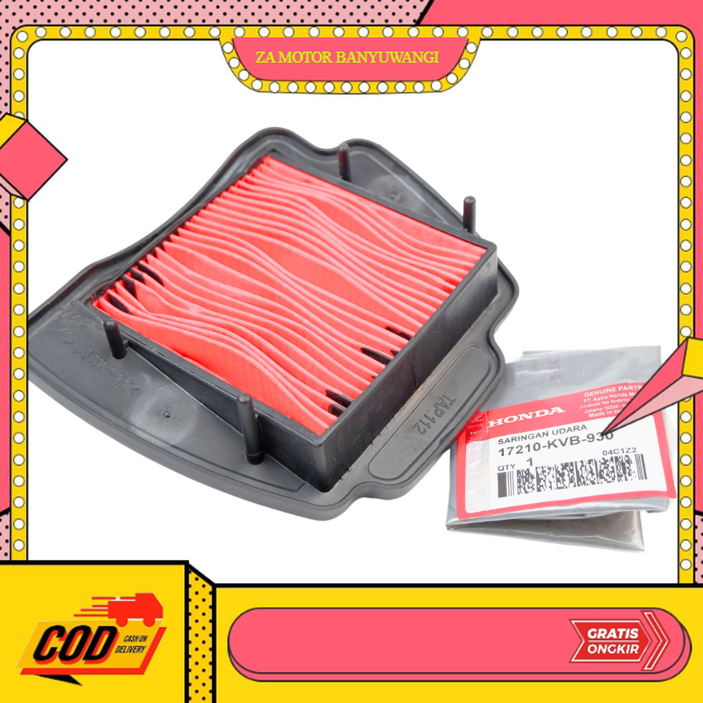 filter udara vario 110 karbu ori - saringan udara vario 110 carbu - filter udara vario 110 carbu KVB