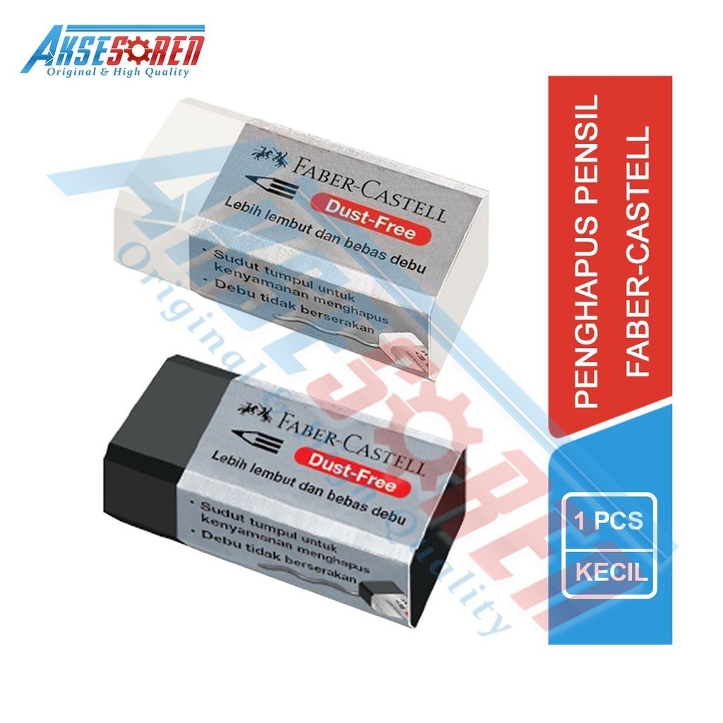 

Aksesoren Penghapus Pensil Kecil Faber Castell [1 Pcs] / Stip 2B Eraser Pencil Hitam Putih / Hapusan Mini