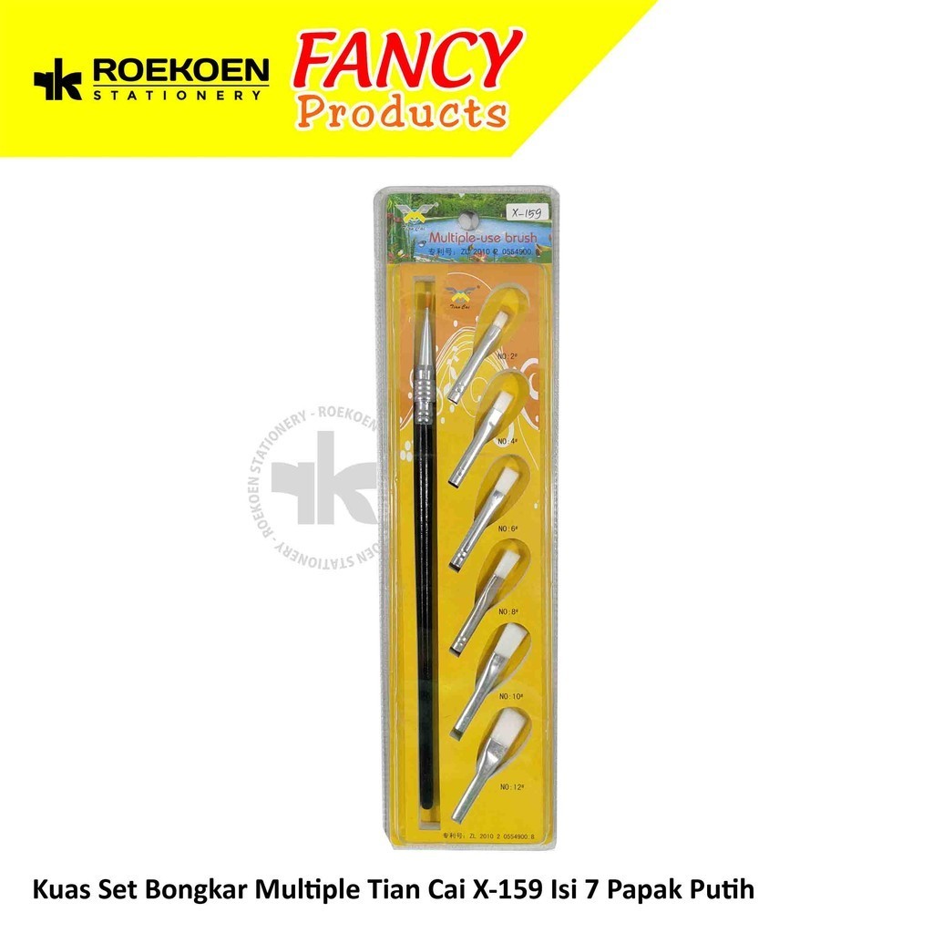 

Tian Cai Kuas Set Bongkar Multiple X-159 Isi 7 Papak Putih
