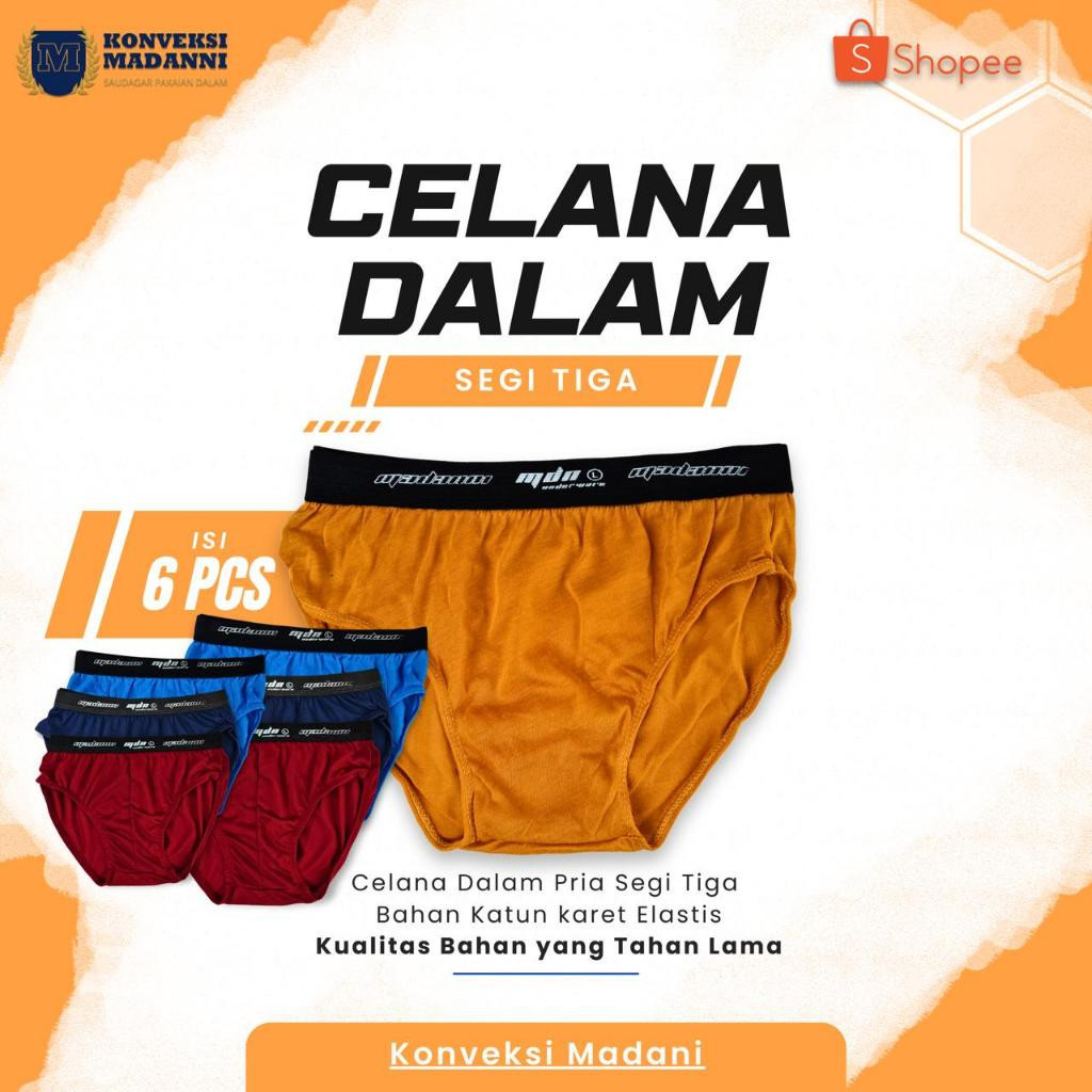 HN ISI 6 CD CELANA DALAM PRIA SLEMPAK PRIA TERMURAH LANGSUNG DARI KONVEKSI
