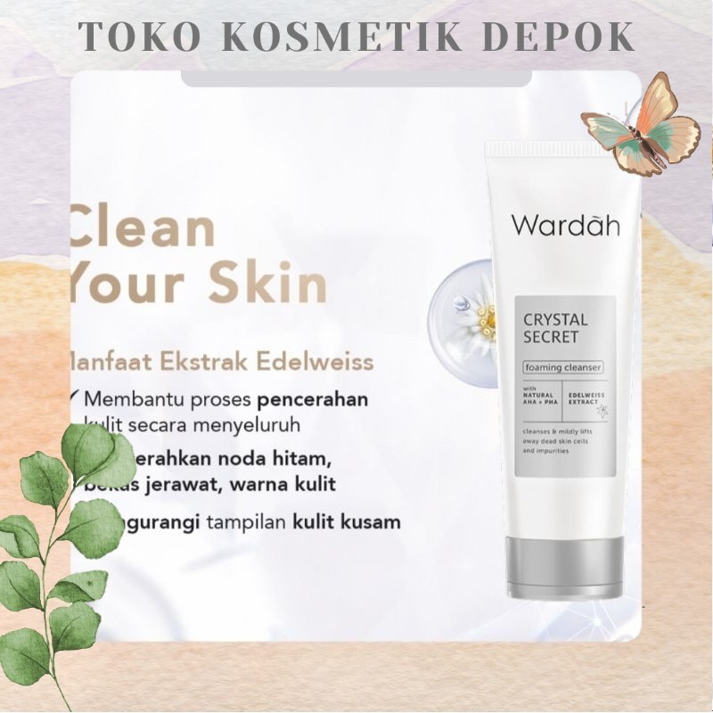 WARDAH CRYSTAL SECRET FACIAL WASH | sabun cuci muka wardah