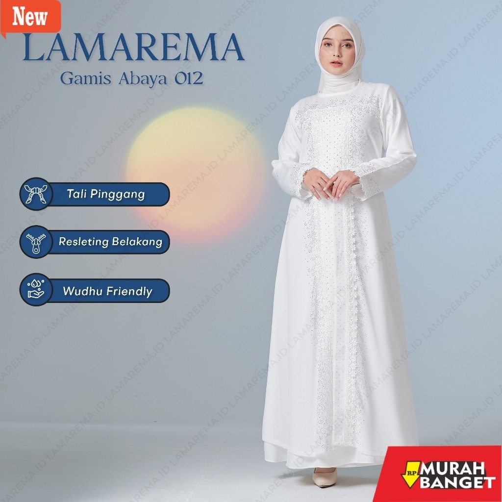 abaya shopee haul 2024 [LaMarema] Gamis Putih Wanita Mewah Abaya Putih Turkey Mewah Baju Gamis Abaya