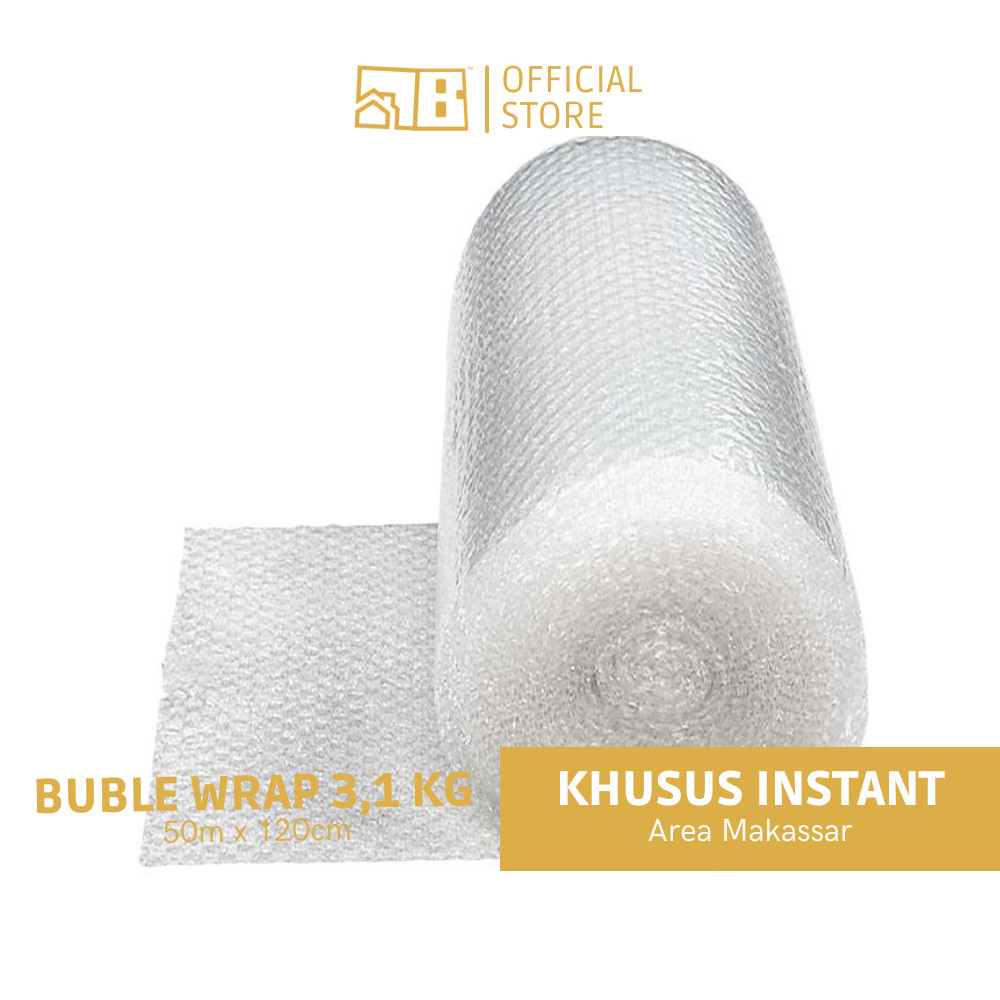 

[3,1 kg] Bubble Wrap 50 meter x 125 cm Tebal dan Berat 3,1 kg Termurah Full Bubble Non Core Tanpa Core 3 kg Buble Packing Pack Pengganti Dos By Bolong ID