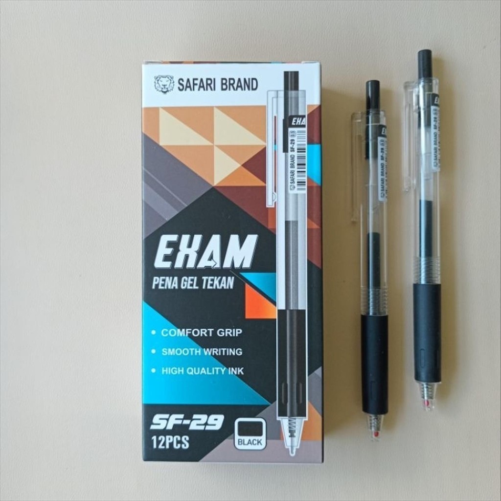 

(SF29-LUSIN) Click Klik Gel Pen Pupen Bopoin Ballpoin Cetek Tekan Cetekan Reteactabld Exam Merk Safari Brand