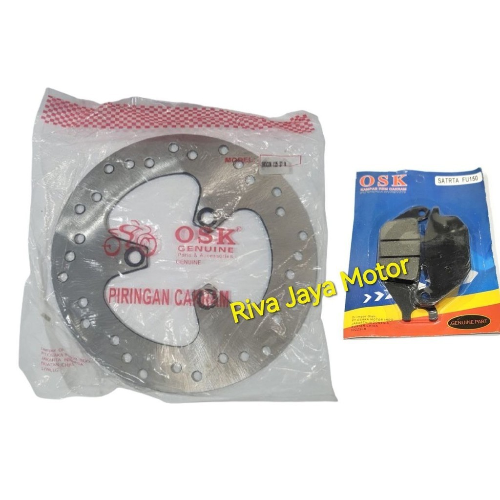 Piringan Cakram Belakang + Kampas Rem Shogun 125 Sp Satria Fu 150 Shogun New 125 FL Axelo RR Dispad 