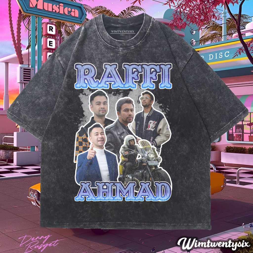 Wimtwentysix “raffi ahmad” kaos oversized washing | vintage tee