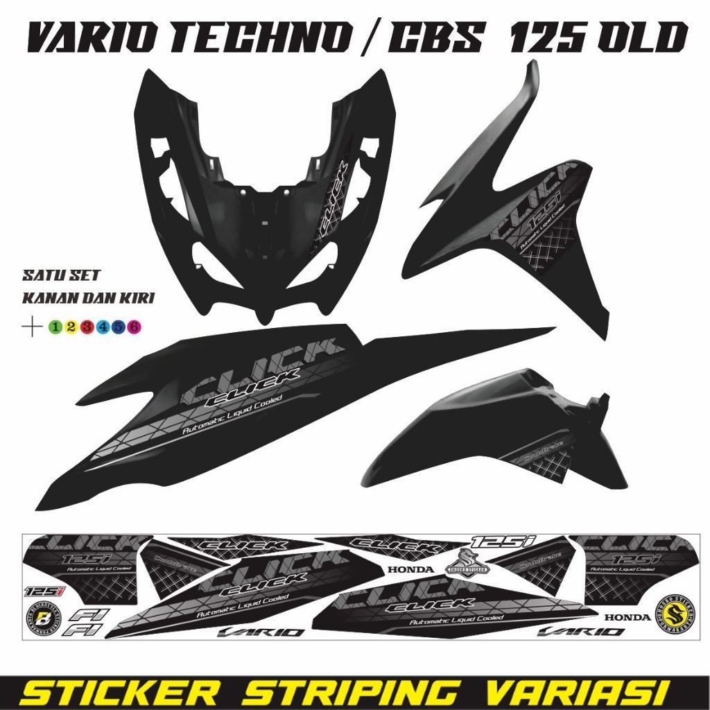 STIKER MOTOR HONDA VARIO 125 / VARIO CBS / STIKER MOTIF SIMPLE STIKER LIST / STIKER VARIO